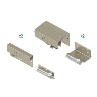 KIT PUERTAS EXTERIOR/INTERIOR MODELO PYRAMID PARA 2 PUERTAS