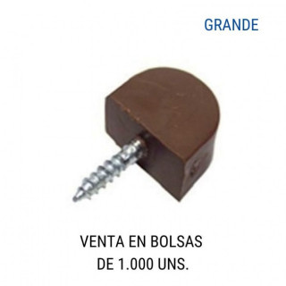 SOPORTE ESTANTE GRIS CON TORNILLO MARRON (1.000U)