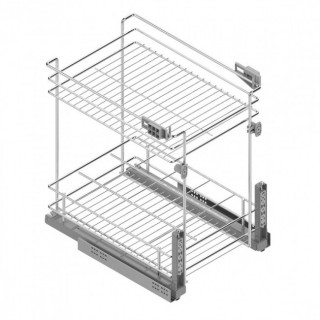 BOTELLERO BANDEJERO CLASSIC M400 CROMO  CON GUIA OCULTA CA, EXTRACCIÓN PARCIAL 25kg. SP16-19.