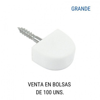 SOPORTE ESTANTE GRIS CON TORNILLO BLANCO (100U)