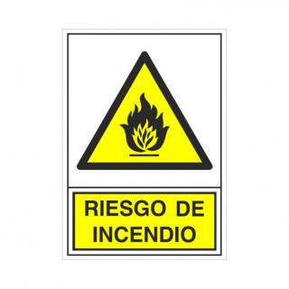 SEÑAL 319 PLAST.490x345"RIESGO INCENDIO"