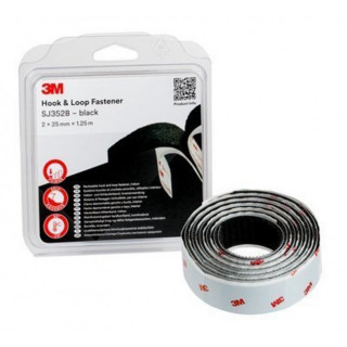 CINTA "HOOK LOOP" 3M 25mmX1,25m NEGRO