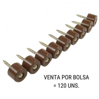 SOPORTE CILÍNDRICO MAQ. CON CLAVO MARRON (120U) SOPORTE ESTANTE PARA MAQUINA.