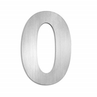 NUMERO "0" INOX316 MATE 60x3mm