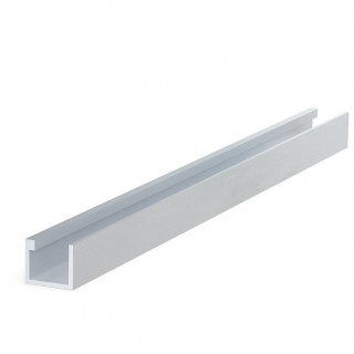 PERFIL HORIZONTAL "U" SP10 PLATA MATE 2M.