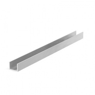 PERFIL HORIZONTAL "U" ESPESOR 16 PLATA MATE 4M